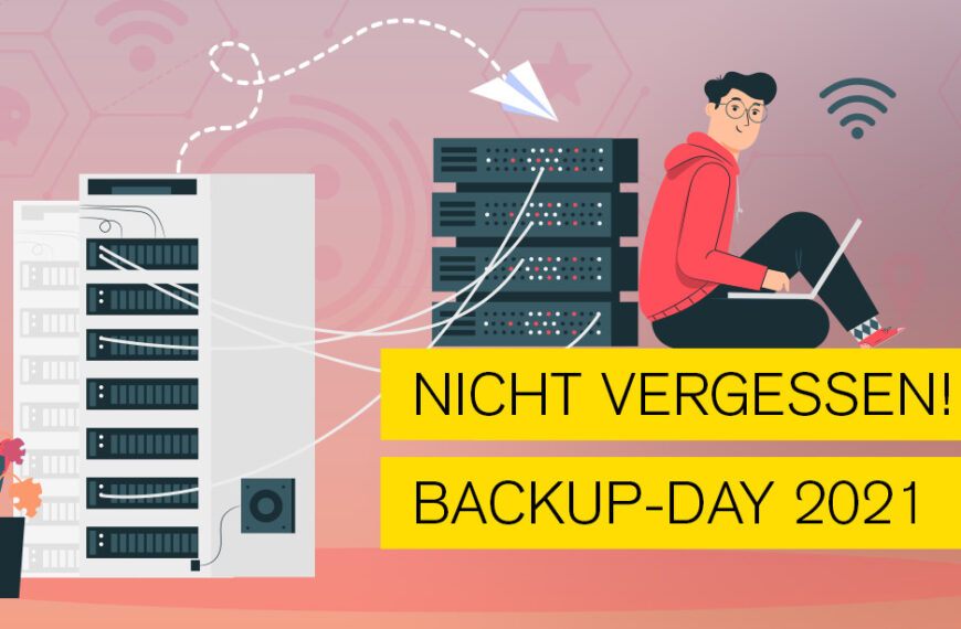 Titelbild zum Blogthema Backupday 2021 von Typo Art