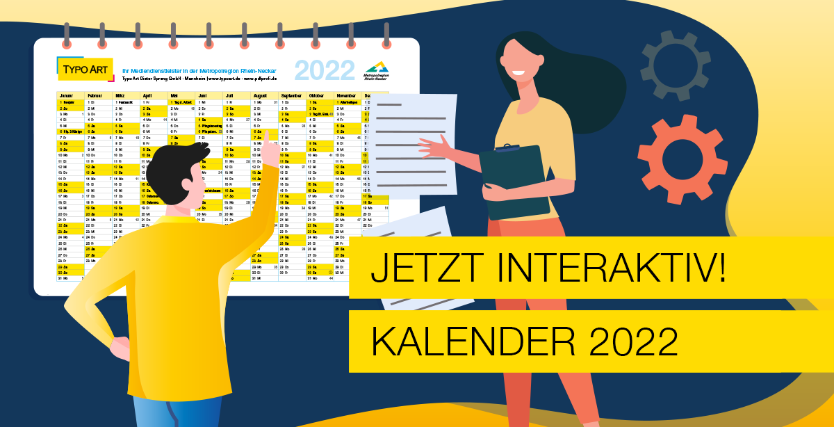 PDF-Profi Blog und Download des interaktiven Typo Art-Kalenders 2022